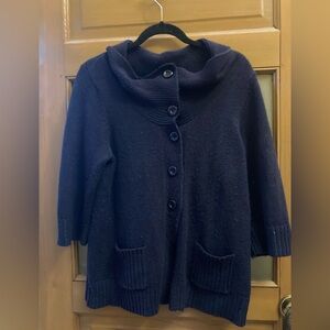 Christopher & Banks Navy Blue Cardigan Sweater